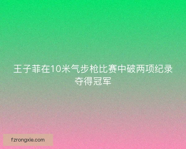 王子菲在10米气步枪比赛中破两项纪录夺得冠军